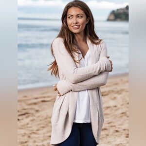 Barefoot dreams CozyChic Lite Circle Cardi in cream